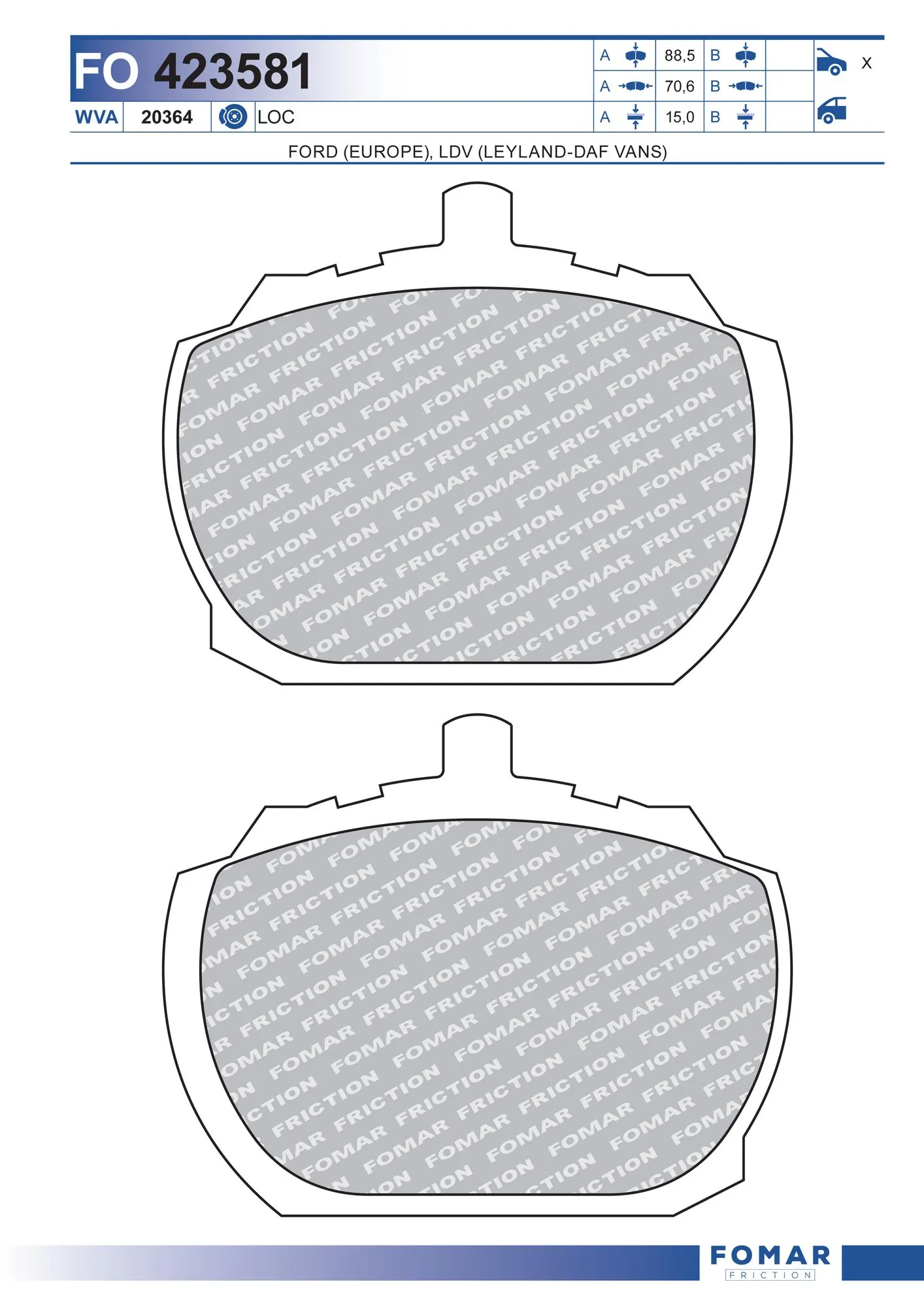 Brake Pad Set, disc brake